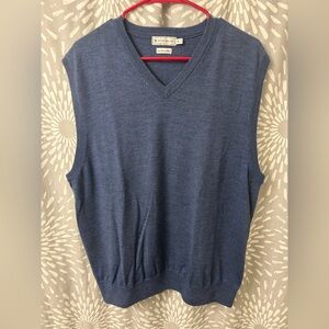 Peter Millar Blue Merino Wool Sweater Vest